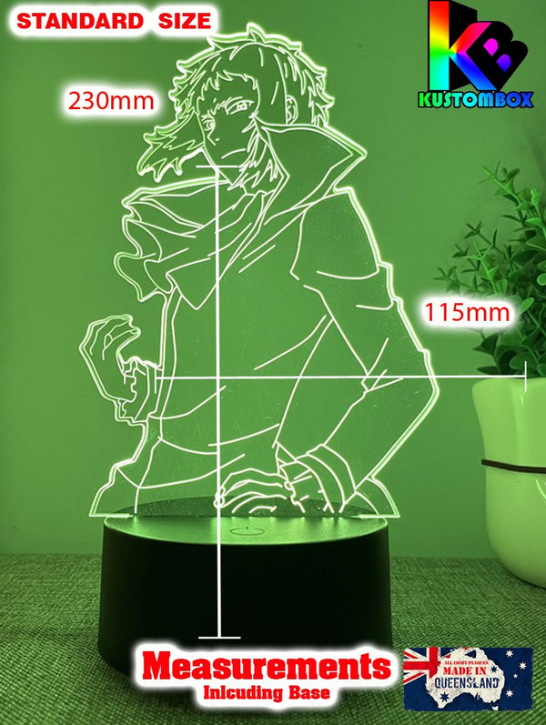 Bungo Stray Dogs Chuya Nakahara Manga 3D LED NIGHT LIGHT LAMPS - KustomboxNight Lights & Ambient LightingKustomboxStandard Black Base