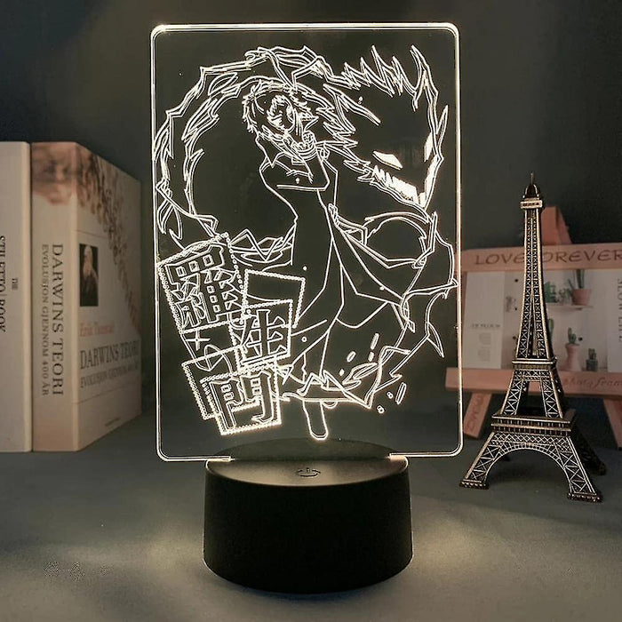 Bungo Stray Dogs Chuya Nakahara Manga Anime 3D LED NIGHT LIGHT LAMP - KustomboxNight Lights & Ambient LightingKustomboxStandard Black Base