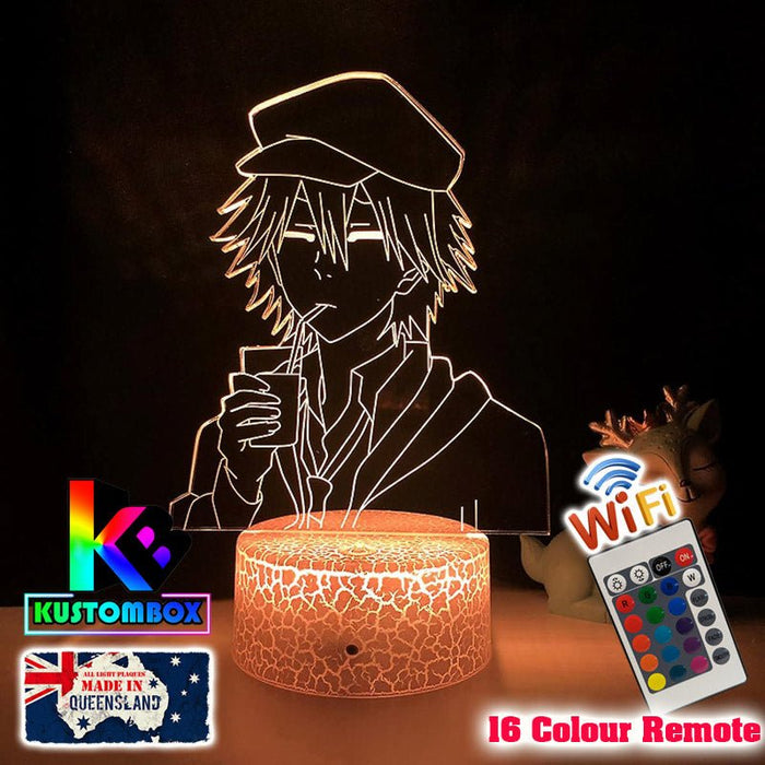 Bungo Stray Dogs Ranpo Edogawa Manga Anime 3D LED NIGHT LIGHT LAMP - KustomboxNight Lights & Ambient LightingKustomboxStandard Black Base