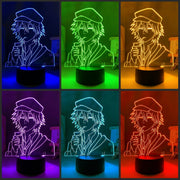 Bungo Stray Dogs Ranpo Edogawa Manga Anime 3D LED NIGHT LIGHT LAMP - KustomboxNight Lights & Ambient LightingKustomboxStandard Black Base