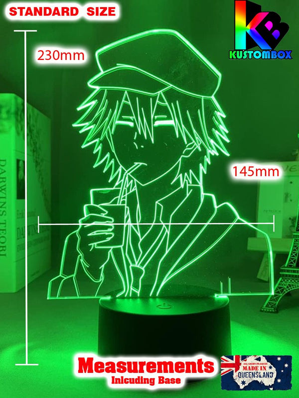 Bungo Stray Dogs Ranpo Edogawa Manga Anime 3D LED NIGHT LIGHT LAMP - KustomboxNight Lights & Ambient LightingKustomboxStandard Black Base