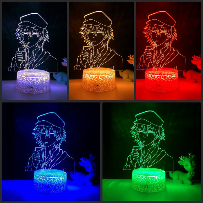 Bungo Stray Dogs Ranpo Edogawa Manga Anime 3D LED NIGHT LIGHT LAMP - KustomboxNight Lights & Ambient LightingKustomboxStandard Black Base