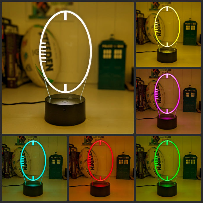 Canberra Raiders Rugby League Club 3D LED Night Light Lamp - KustomboxNight Lights & Ambient LightingKustomboxStandard Size
