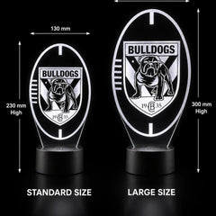 Canterbury Bulldogs Ball Shaped Football 3D LED Night Light - KustomboxNight Lights & Ambient LightingKustomboxStandard SizeBlack 16 Colours + Remote