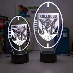Canterbury Bulldogs Ball Shaped Football 3D LED Night Light - KustomboxNight Lights & Ambient LightingKustomboxStandard SizeBlack 16 Colours + Remote