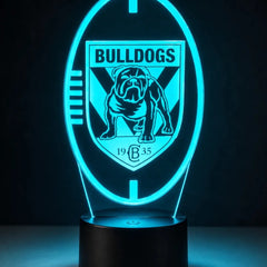 Canterbury Bulldogs Ball Shaped Football 3D LED Night Light - KustomboxNight Lights & Ambient LightingKustomboxStandard SizeBlack 16 Colours + Remote