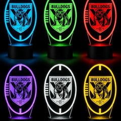 Canterbury Bulldogs Ball Shaped Football 3D LED Night Light - KustomboxNight Lights & Ambient LightingKustomboxStandard SizeBlack 16 Colours + Remote