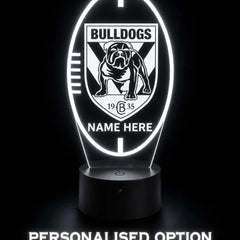 Canterbury Bulldogs Ball Shaped Football 3D LED Night Light - KustomboxNight Lights & Ambient LightingKustomboxStandard SizeBlack 16 Colours + Remote