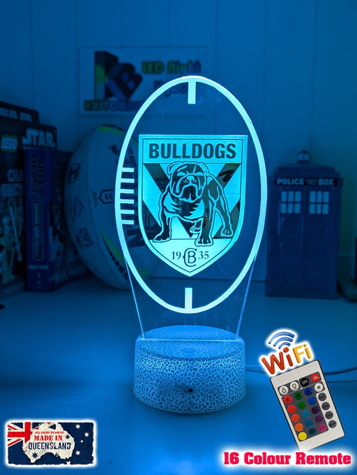 Canterbury Bulldogs Rugby League Club 3D LED Night Light - KustomboxNight Lights & Ambient LightingKustomboxStandard Size