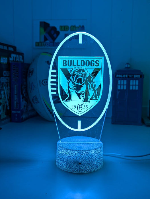 Canterbury Bulldogs Rugby League Club 3D LED Night Light - KustomboxNight Lights & Ambient LightingKustomboxStandard Size
