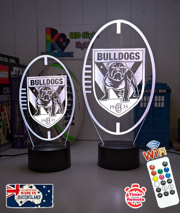 Canterbury Bulldogs Rugby League Club 3D LED Night Light - KustomboxNight Lights & Ambient LightingKustomboxStandard Size