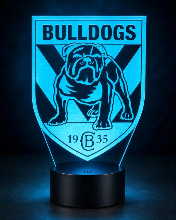 Canterbury Bulldogs Rugby League Football Club LED Night Light - KustomboxNight Lights & Ambient LightingKustomboxStandard SizeBlack 16 Colours + Remote