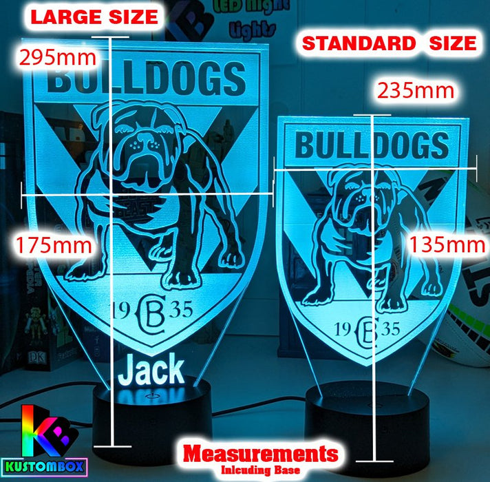 Canterbury Bulldogs Rugby League Football Club LED Night Light - KustomboxNight Lights & Ambient LightingKustomboxStandard Size