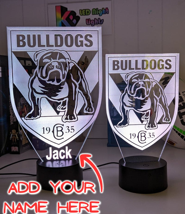 Canterbury Bulldogs Rugby League Football Club LED Night Light - KustomboxNight Lights & Ambient LightingKustomboxStandard Size