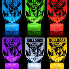 Canterbury Bulldogs Rugby League Football Club LED Night Light - KustomboxNight Lights & Ambient LightingKustomboxStandard SizeBlack 16 Colours + Remote