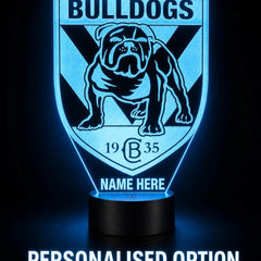 Canterbury Bulldogs Rugby League Football Club LED Night Light - KustomboxNight Lights & Ambient LightingKustomboxStandard SizeBlack 16 Colours + Remote