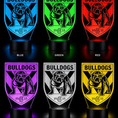 Canterbury Bulldogs Rugby League Football Club LED Night Light - KustomboxNight Lights & Ambient LightingKustomboxStandard SizeBlack 16 Colours + Remote