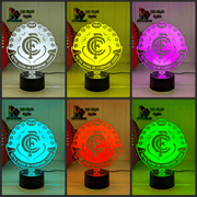 CARLTON Blues Football Club 3D LED Night Light Lamp black base collage colour changing