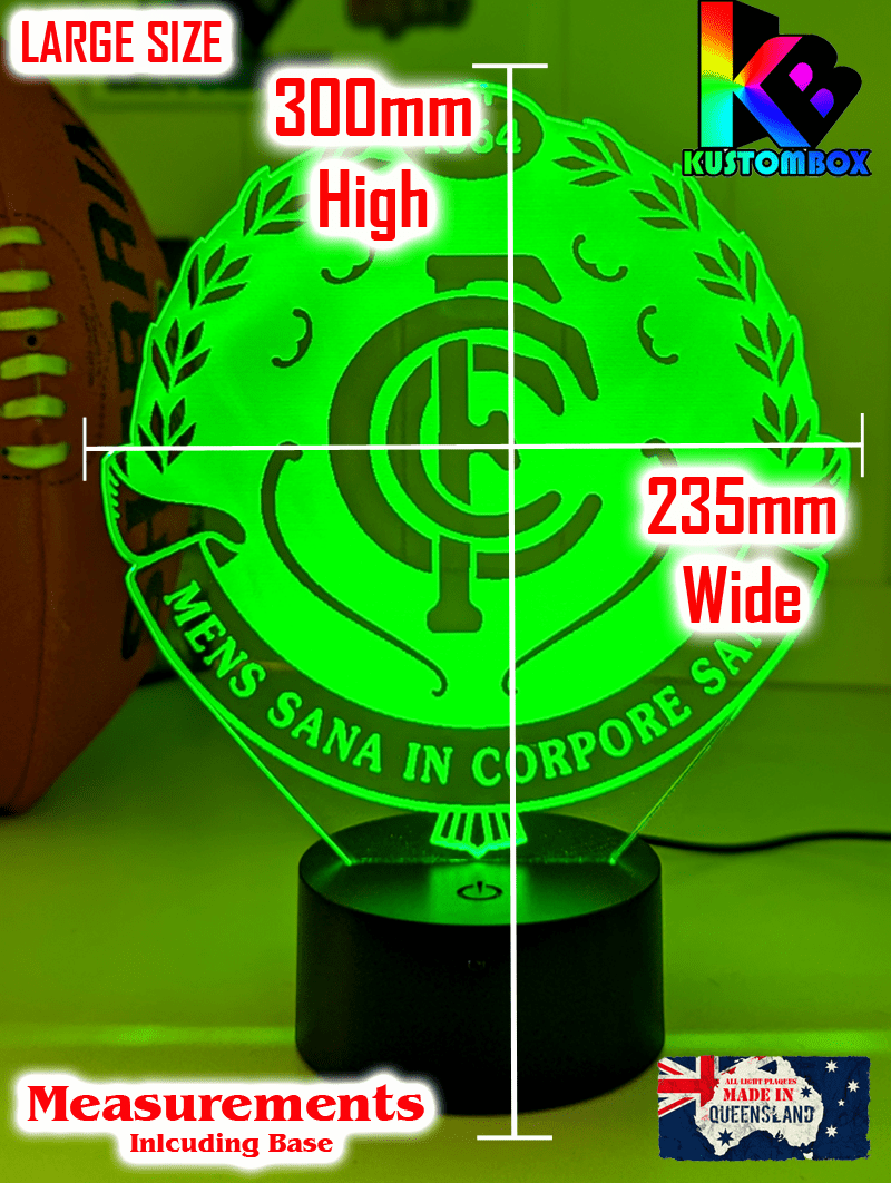 Carlton Blues FC 3D LED ball light – AFL team décor for man caves, bars or fan spaces. large size lamp
