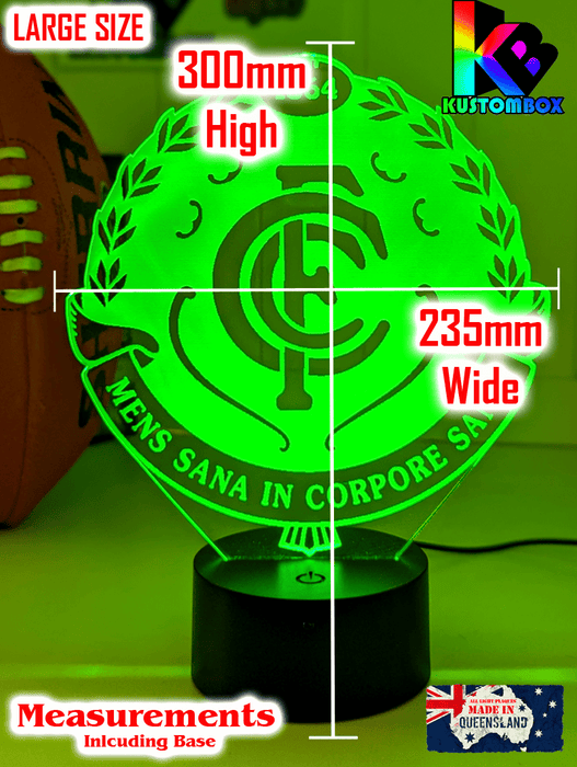 CARLTON Blues Football Club 3D LED Night Light Lamp - KustomboxNight Lights & Ambient LightingKustomboxStandard Size - No Name