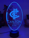 Carlton Football Club Australian Football 3D LED Night Light - KustomboxNight Lights & Ambient LightingKustomboxStandard Size - No Name