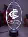 Carlton Football Club Australian Football 3D LED Night Light - KustomboxNight Lights & Ambient LightingKustomboxStandard Size - No Name