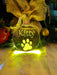 Cat Paw Christmas Personalised Name Bauble LED Hanging Decoration - KustomboxNight Lights & Ambient LightingKustomboxBauble - Standard Size