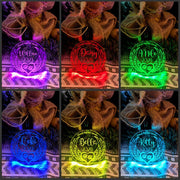 Cat Paws Bauble Angel Wings Memorial LED Hanging Christmas Decoration - KustomboxNight Lights & Ambient LightingKustomboxBauble - Standard Size