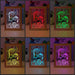 Cats Laying in Trees Personalised Name Timber Picture Frame USB 3D LED Night Light Lamp - KustomboxNight Lights & Ambient LightingKustomboxTimber Frame Light