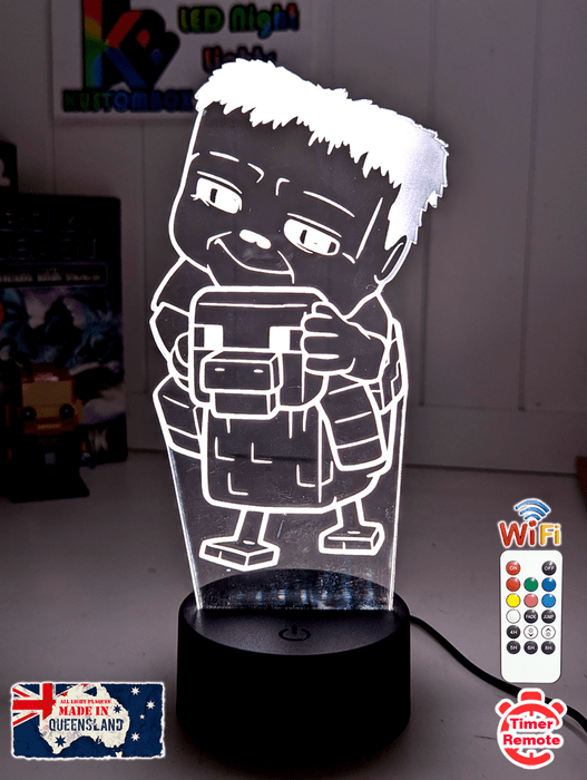 Chicken Jockey Minecraft Personalised 3D LED Night Light Lamp - KustomboxNight Lights & Ambient LightingKustomboxStandard Size