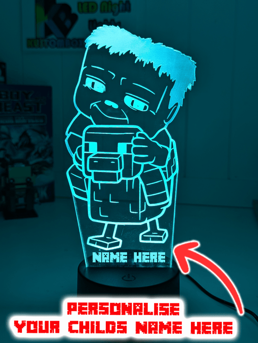 Chicken Jockey Minecraft Personalised 3D LED Night Light Lamp - KustomboxNight Lights & Ambient LightingKustomboxStandard Size