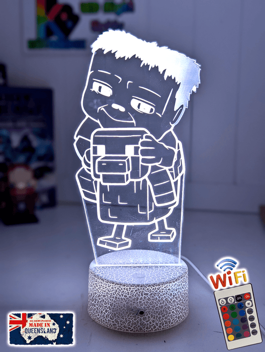 Chicken Jockey Minecraft Personalised 3D LED Night Light Lamp - KustomboxNight Lights & Ambient LightingKustomboxStandard Size