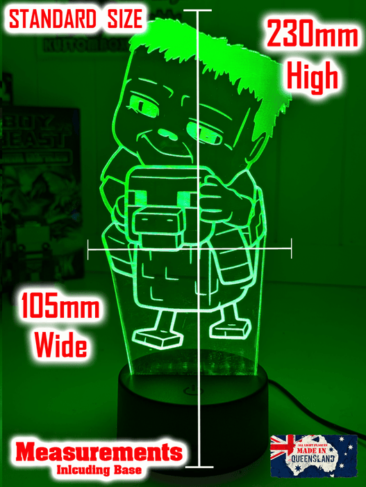 Chicken Jockey Minecraft Personalised 3D LED Night Light Lamp - KustomboxNight Lights & Ambient LightingKustomboxStandard Size