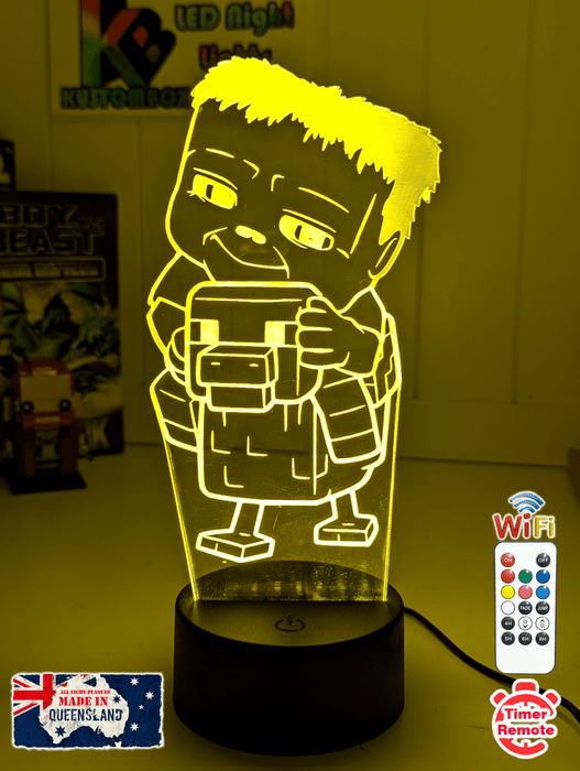 Chicken Jockey Minecraft Personalised 3D LED Night Light Lamp - KustomboxNight Lights & Ambient LightingKustomboxStandard Size