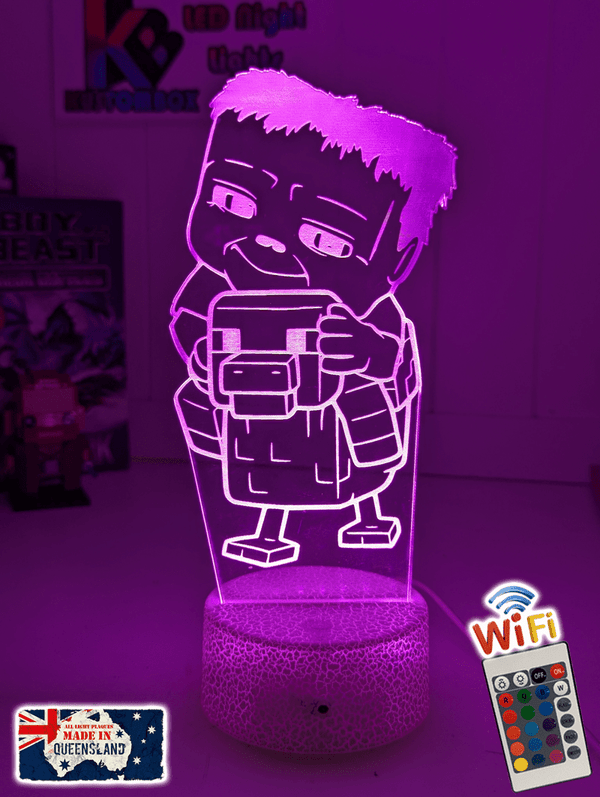 Chicken Jockey Minecraft Personalised 3D LED Night Light Lamp - KustomboxNight Lights & Ambient LightingKustomboxStandard Size