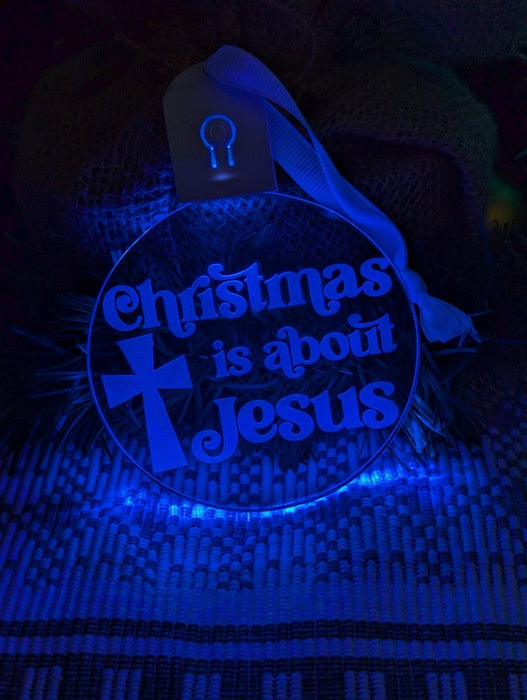 Christmas is About Jesus Bauble 3d LED Night Light Decoration - KustomboxNight Lights & Ambient LightingKustomboxBauble - Standard Size