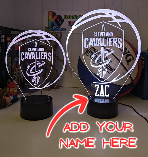 Cleveland Cavaliers Basketball Team 3D LED Night Light Lamp - KustomboxNight Lights & Ambient LightingKustomboxStandard Size