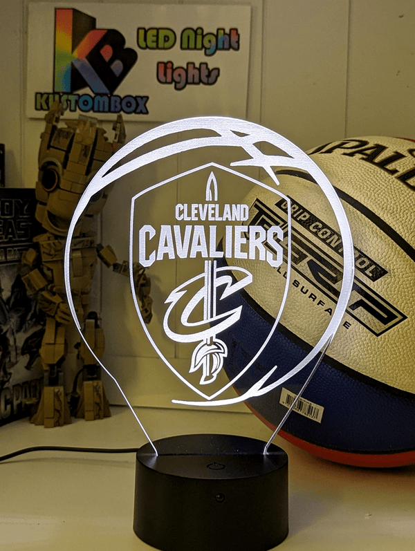 Cleveland Cavaliers Personalised 3D LED Night Light Custom Name Basketball Lamp - KustomboxNight Lights & Ambient LightingKustomboxStandard Size