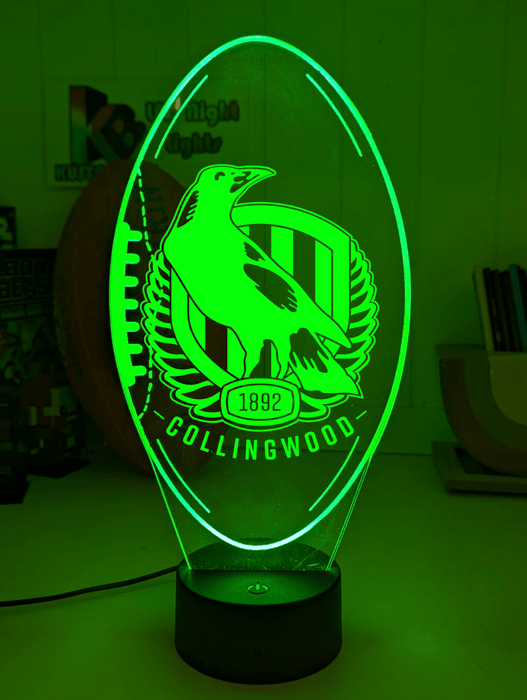 Collingwood Magpie Australian Football Club 3D LED Night Light Lamp - KustomboxNight Lights & Ambient LightingKustomboxStandard Size