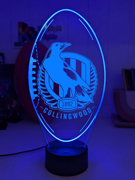 Collingwood Magpie Australian Football Club 3D LED Night Light Lamp - KustomboxNight Lights & Ambient LightingKustomboxStandard Size