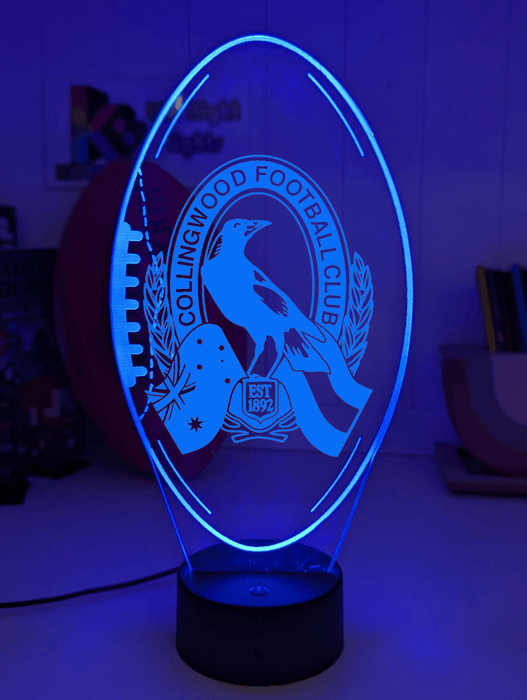 Collingwood Magpie Australian Football Club 3D LED Night Light - KustomboxNight Lights & Ambient LightingKustomboxStandard Size