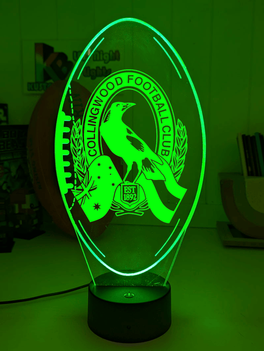 Collingwood Magpie Australian Football Club 3D LED Night Light - KustomboxNight Lights & Ambient LightingKustomboxStandard Size