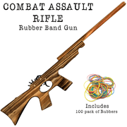 Combat Assault Rifle Style Wooden Rubber Band Guns Classic Wooden Toy Fun - KustomboxToys & GamesKustomboxCombat Rifle x 1