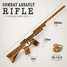 Combat Rifle Wooden Rubber Band Toy Classic Timber Toy Gun - KustomboxToys & GamesKustombox2 x Combat Rifle