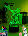 CRICKET BATSMAN PERSONALISED NAME 3D LED NIGHT LIGHT LAMP + REMOTE CONTROL - KustomboxNight Lights & Ambient LightingKustomboxStandard Black Base