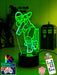 CRICKET BATSMAN & STUMPS PERSONALISED NAME 3D LED NIGHT LIGHT LAMP + REMOTE CONTROL - KustomboxNight Lights & Ambient LightingKustomboxStandard Black Base