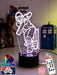 CRICKET BATSMAN & STUMPS PERSONALISED NAME 3D LED NIGHT LIGHT LAMP + REMOTE CONTROL - KustomboxNight Lights & Ambient LightingKustomboxStandard Black Base