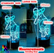 CRICKET BATSMAN & STUMPS PERSONALISED NAME 3D LED NIGHT LIGHT LAMP + REMOTE CONTROL - KustomboxNight Lights & Ambient LightingKustomboxStandard Black Base