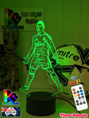 Cristiano Ronaldo Portuguese Footballer Player 3D LED Night Light - KustomboxNight Lights & Ambient LightingKustomboxStandard LightWhite Crack Base
