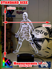 Cristiano Ronaldo Portuguese Footballer Player 3D LED Night Light - KustomboxNight Lights & Ambient LightingKustomboxStandard LightWhite Crack Base